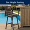 Best Choice Products Set of 2 Indoor/Outdoor Aluminum, Woven Rope Swivel Barstools w/ Armrests
